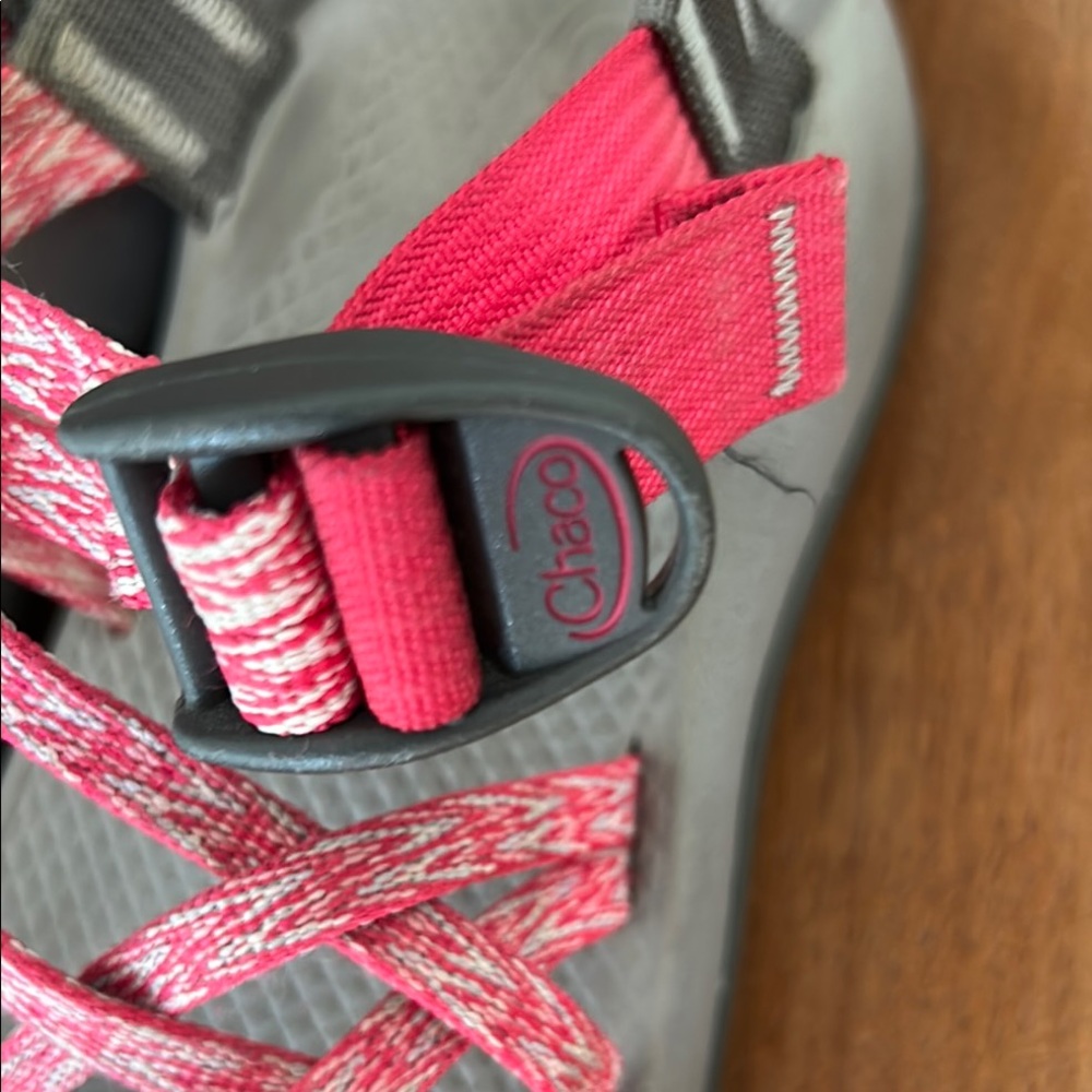 Chaco Pink and Gray Sandals - Picture 2 of 5